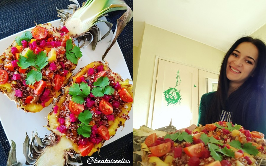 Din Bucătăria Lui Eliss: Ananas cu quinoa roșie și legume