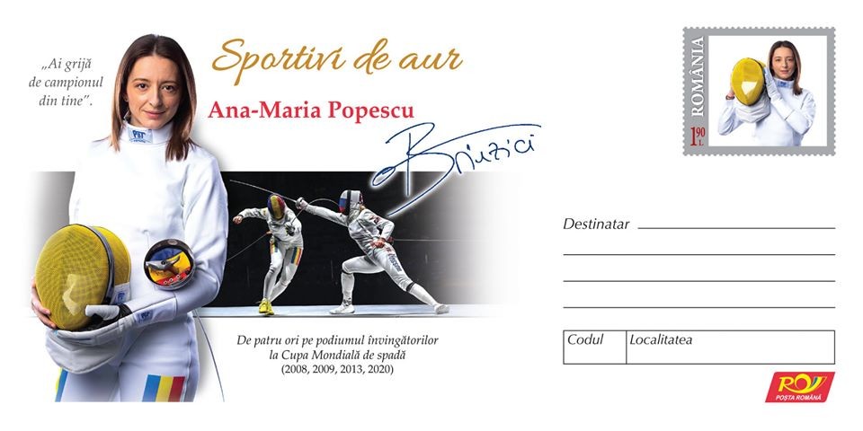 Sportivi de aur. Ana Maria Popescu, sărbătorită de Romfilatelia