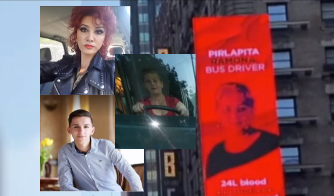 Povestea a patru români donatori de sânge, proiectată pe ecranele din Times Square, în New York. Au salvat viețile a peste 850 de oameni