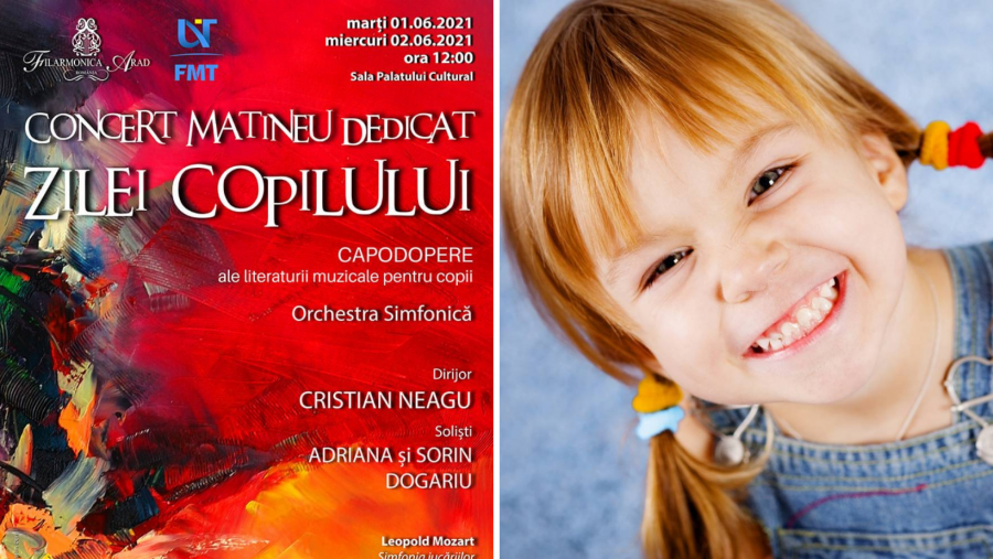 Concert Matineu dedicat Zilei Copilului, la Filarmonica Arad