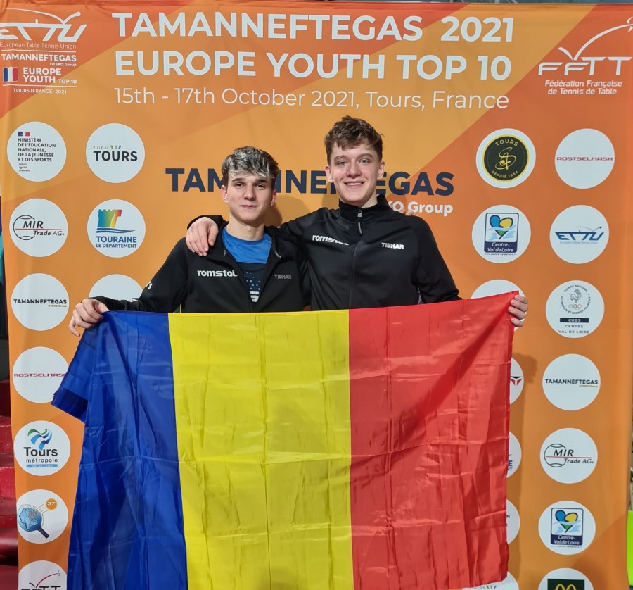 Patru medalii pentru români la competiţia de tenis de masă Europe Top 10 pentru cadeţi şi juniori de la Tours