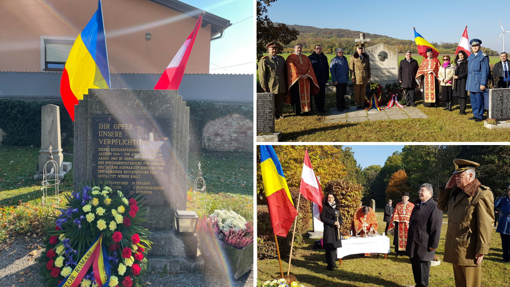 Slujbe de pomenire pentru soldații români înmormântați în cimitirele din Austria