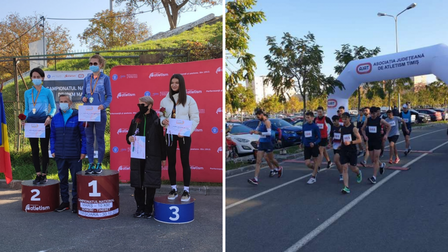 Mihaela Acatrinei şi Andrei Gafiţa, campioni naţionali la 10 km marş
