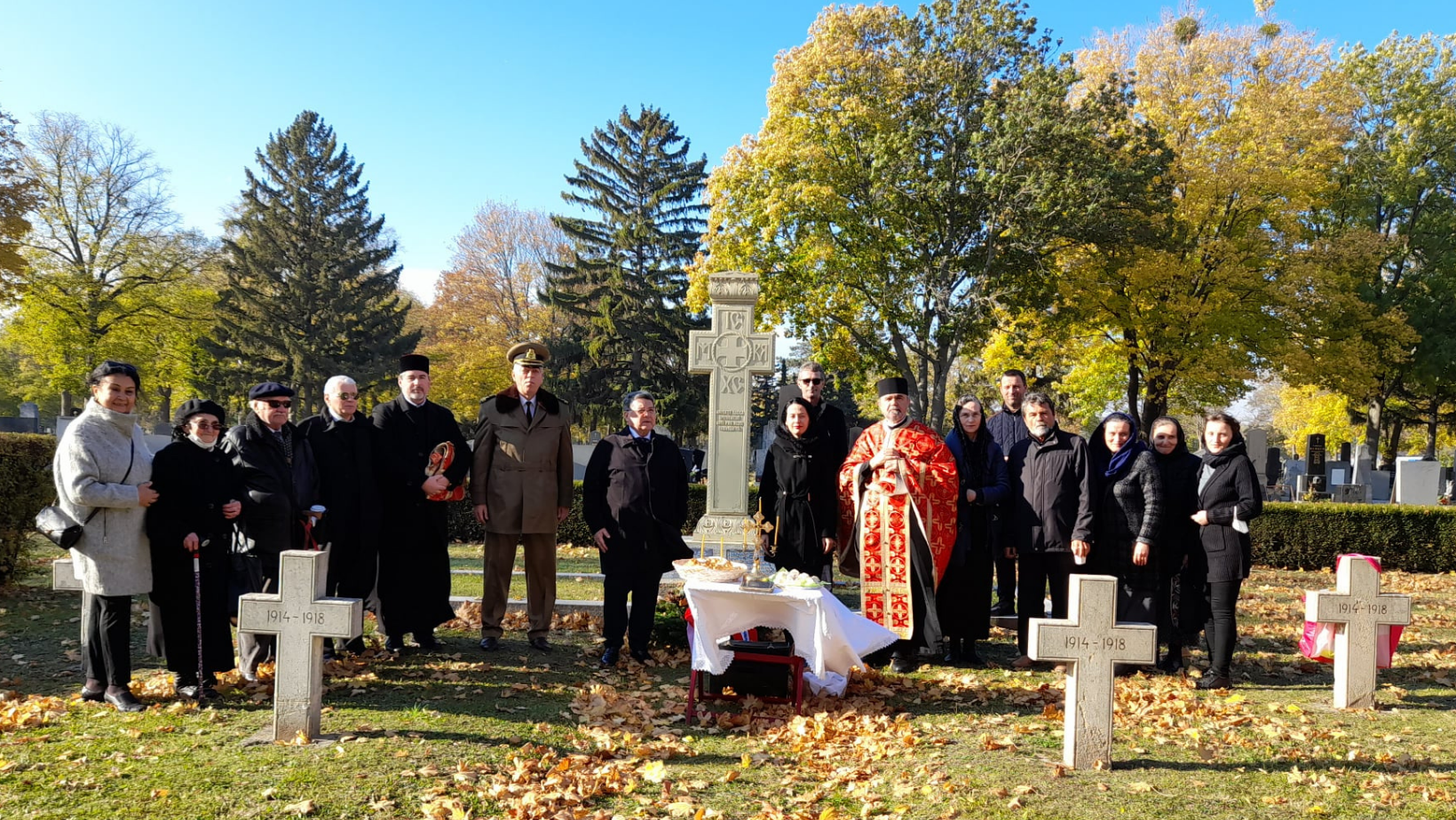 Slujbă de pomenire pentru soldații români înmormântați în Cimitirul central din Viena în urmă cu peste 100 de ani
