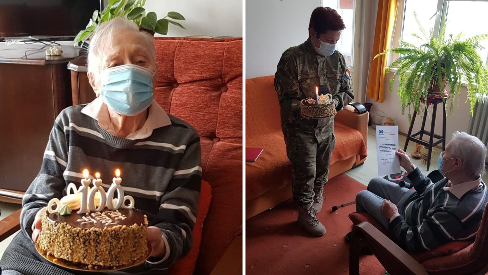 100 de ani de viață, un secol de istorie vie! Veteranul de război Mihai Pătrașcu, sărbătorit la centenar