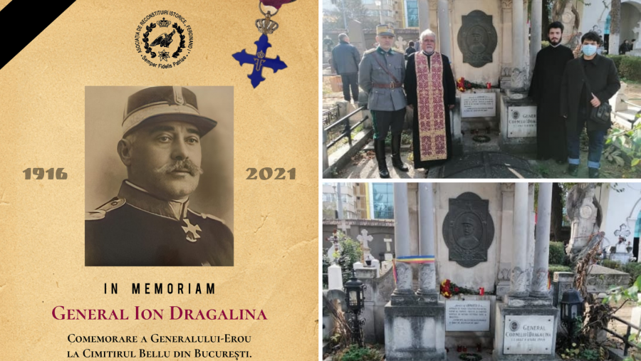 Slujbă de pomenire pentru Generalul-Erou Ion Dragalina, la 105 ani de la moarte