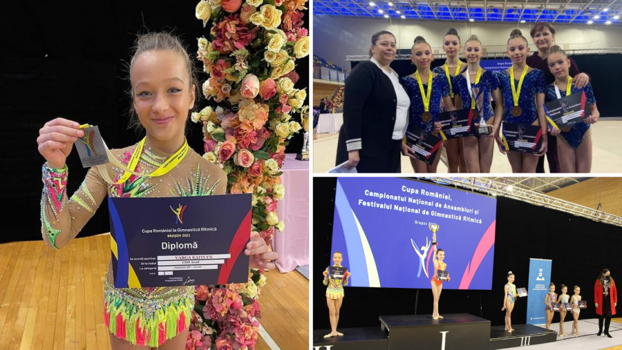 Patru gimnaste din Arad au urcat pe podiumul Cupei României