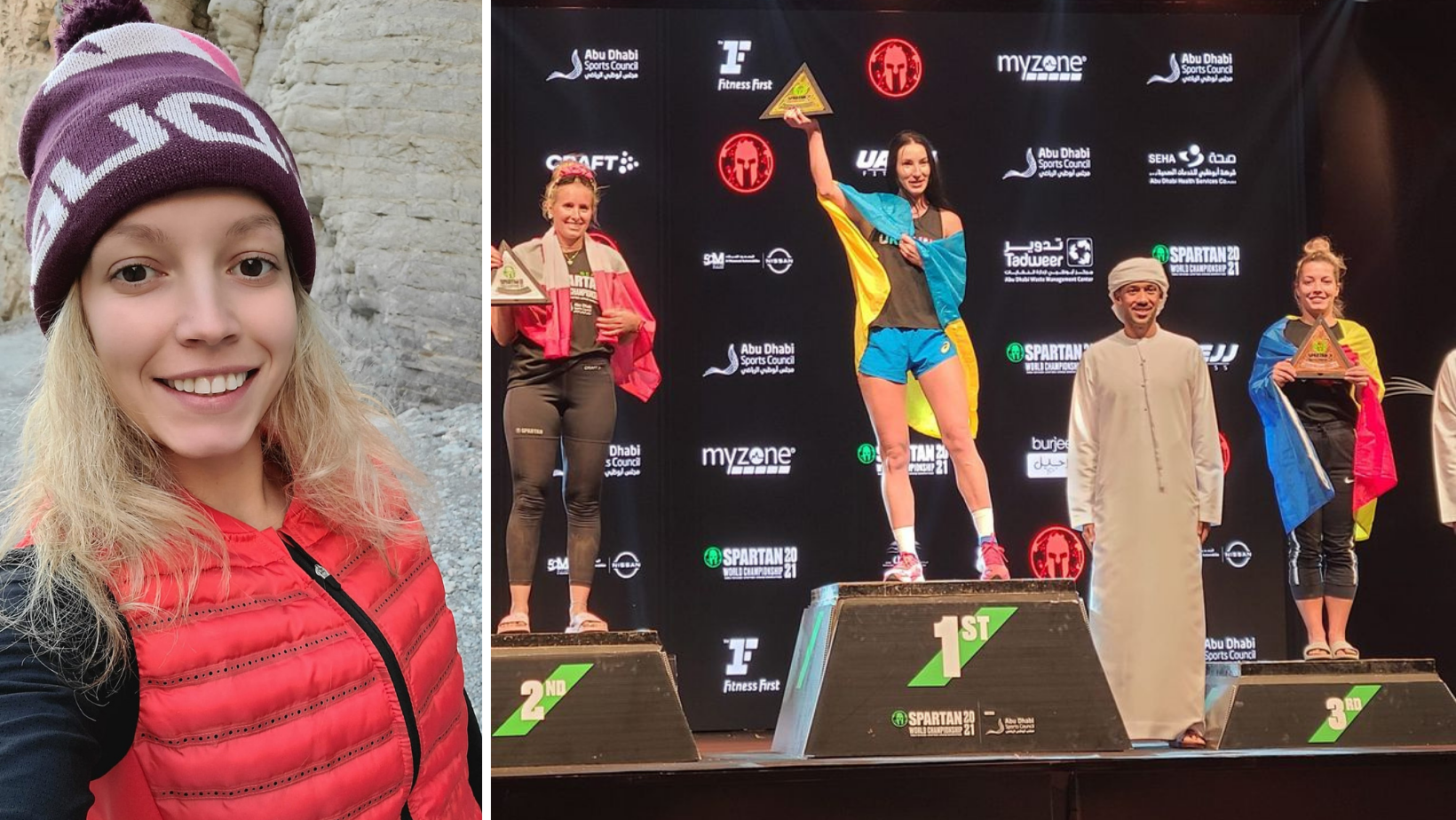 O cheamă Loredana, are 29 de ani și este pe podium la Campionatul Mondial Spartan din Abu Dhabi