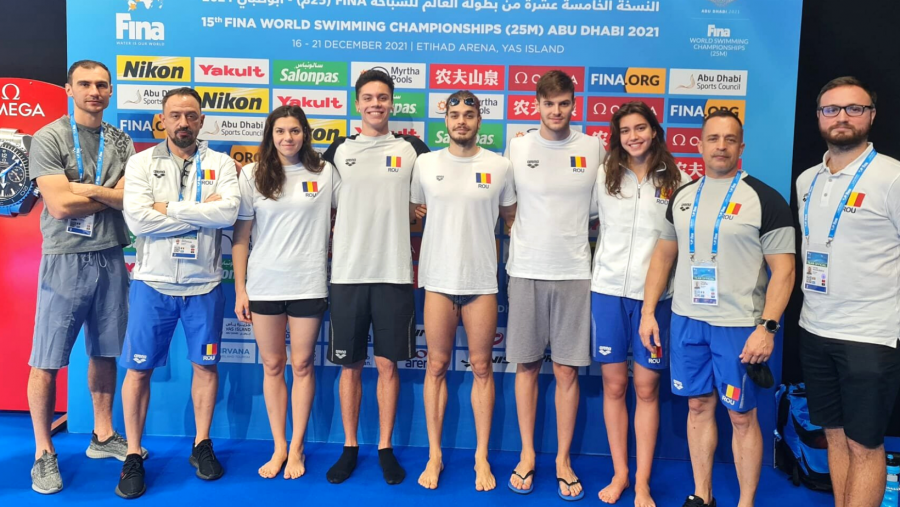 Echipa României, pregătită să ia startul la Campionatul Mondial în bazin scurt de la Abu Dhabi