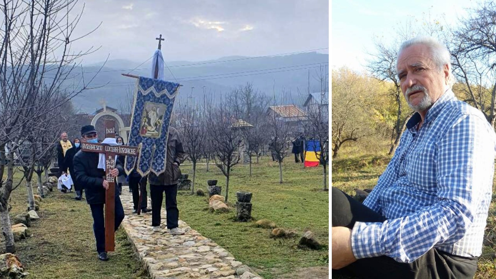 Poetul Lucian Avramescu, înmormântat cu onoruri militare în livada cu meri a Muzeului Pietrei de la Sângeru