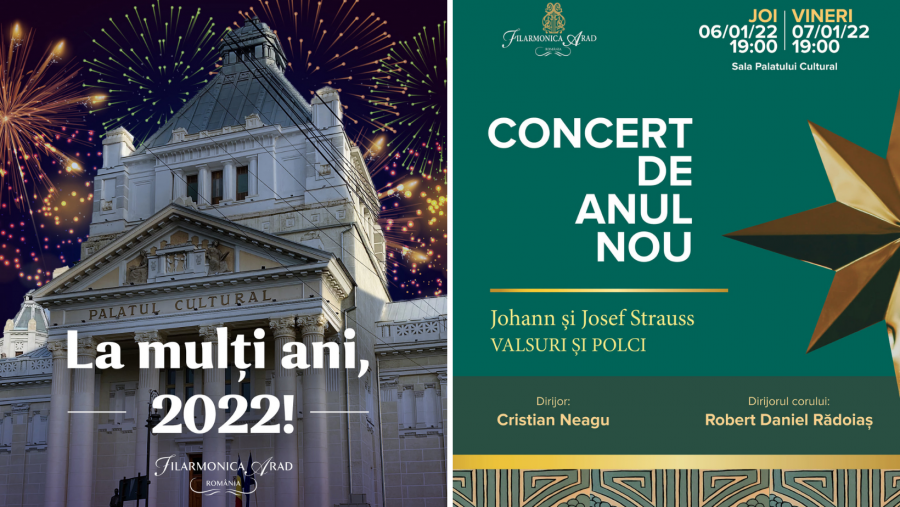 Program festiv de Anul Nou la Filarmonica Arad, joi și vineri