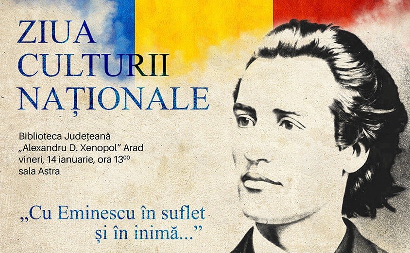 Cu Eminescu în suflet și în inimă, de Ziua Culturii Naționale, la Biblioteca Județeană „Alexandru D. Xenopol” Arad