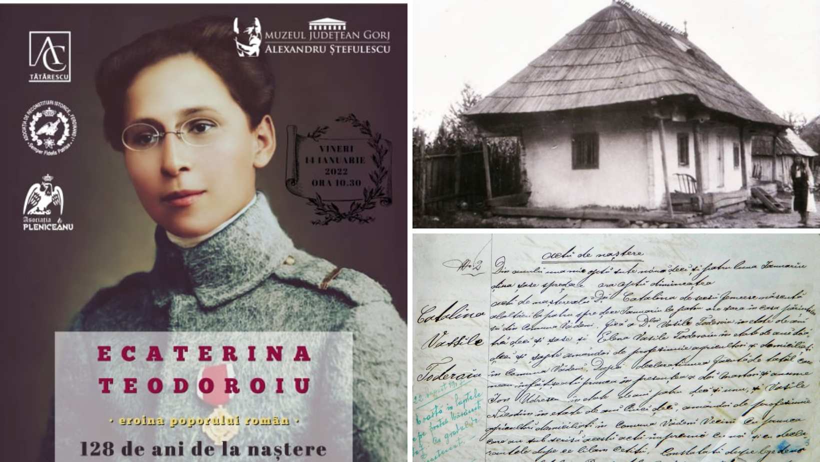 Ecaterina Teodoroiu, comemorată la 128 de ani de la naștere la Casa Memorială din Vădeni