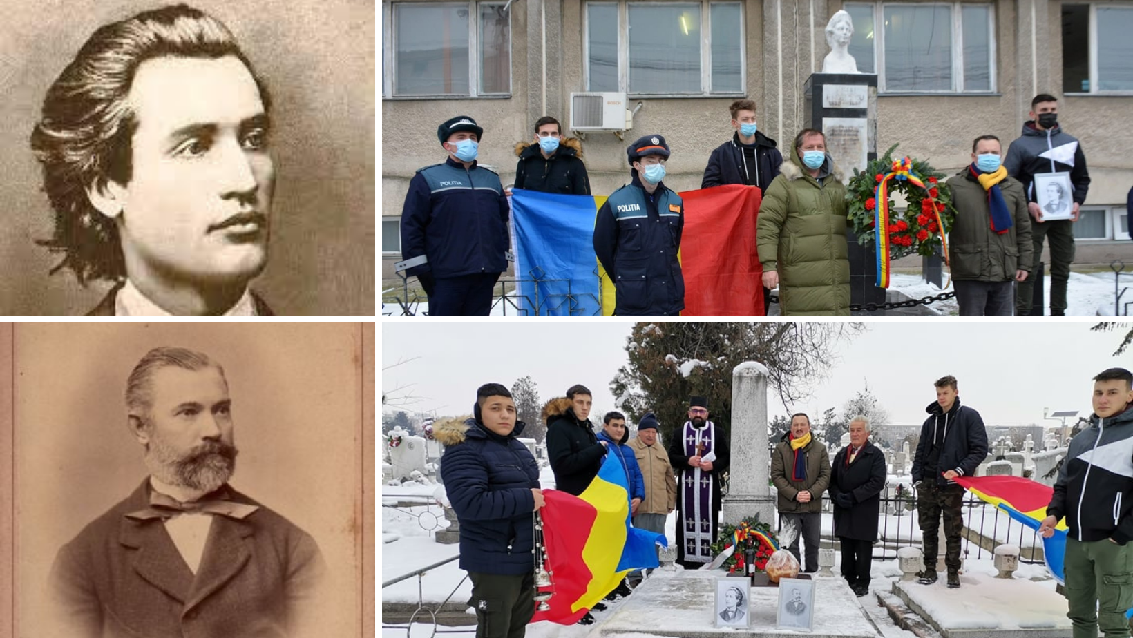 Mihai Eminescu și Ioan Popovici Desseanu, omagiați la Arad