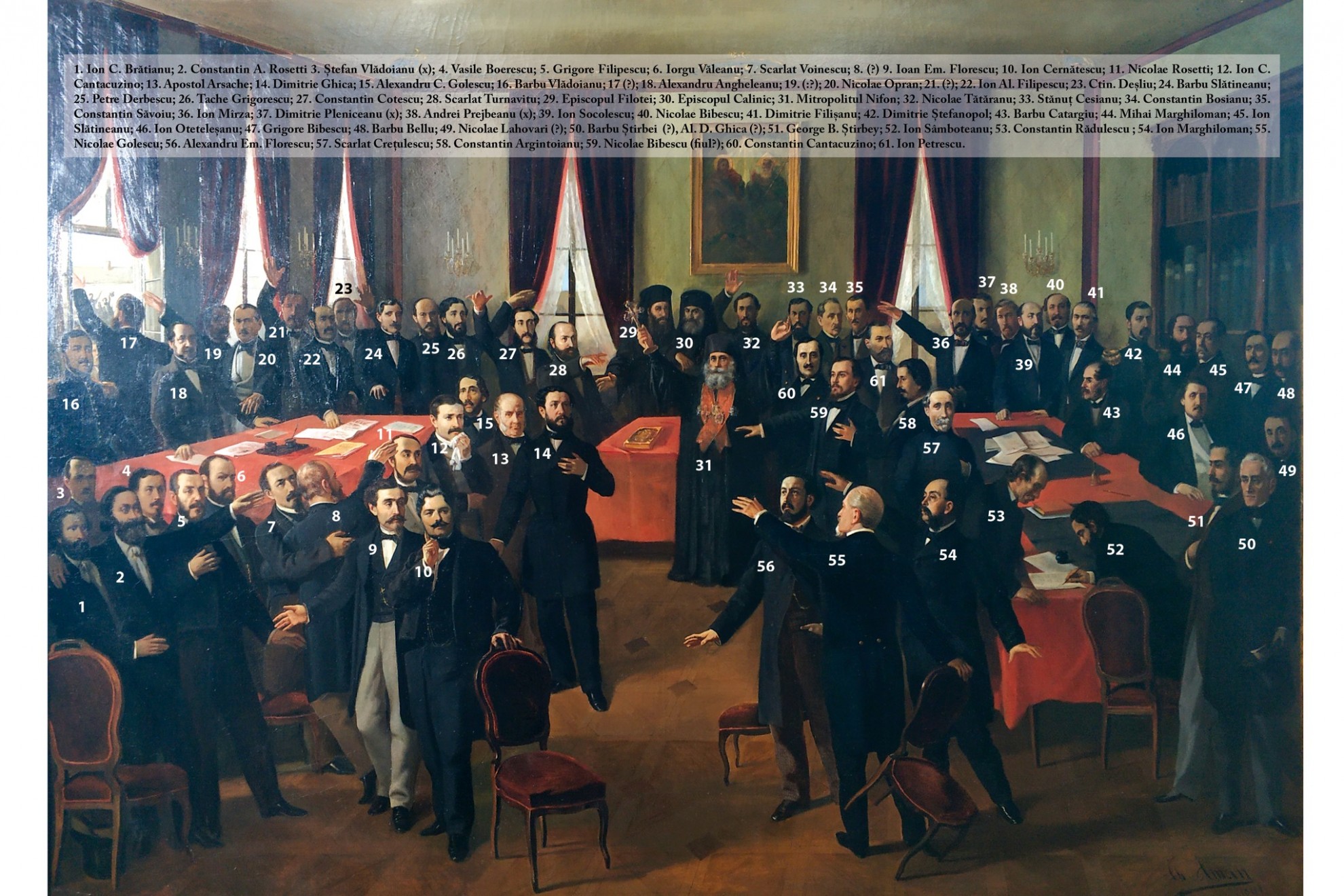 Cea mai reprezentativă creație plastică ce are ca subiect Unirea Principatelor Române din 1859, expusă la MNIR