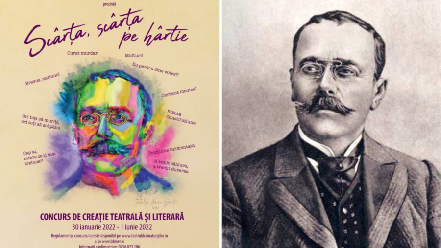 Concurs de creaţie teatrală şi literară destinat tinerilor, lansat la 170 de ani de la naşterea lui Ion Luca Caragiale