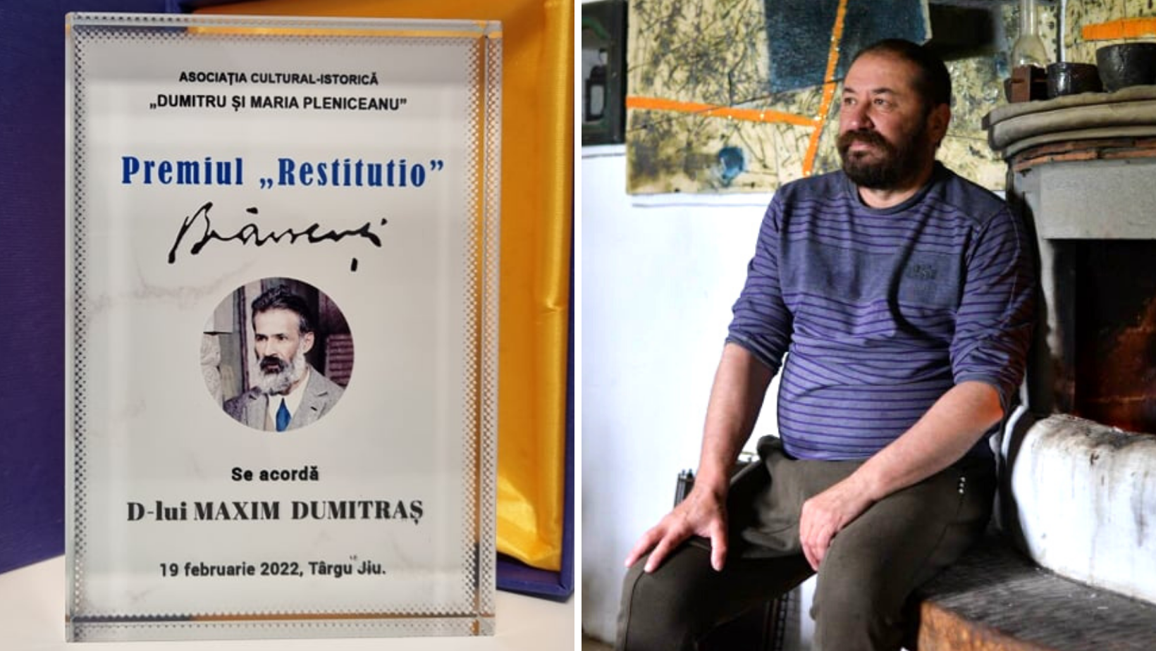 Premiul „Restitutio. Brâncuși”, acordat în acest an sculptorului Maxim Dumitraș