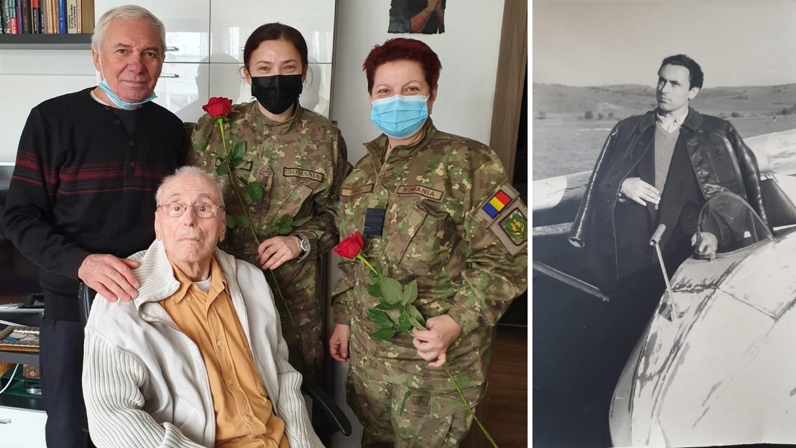 Veteranul de război Mihai Adăscăliței, fost instructor planorist în Arad, a împlinit 100 de ani