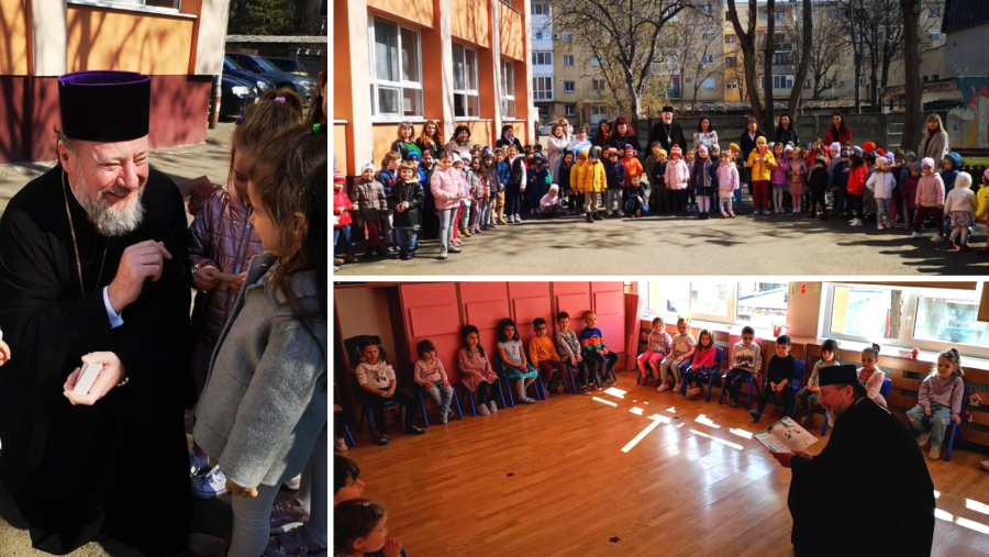 (FOTO) PS Emilian și copiii de la Grădinița ”Curcubeul Copiilor” au avut astăzi ”Întâlnire cu Dumnezeu”. O zi cu adevărat memorabilă