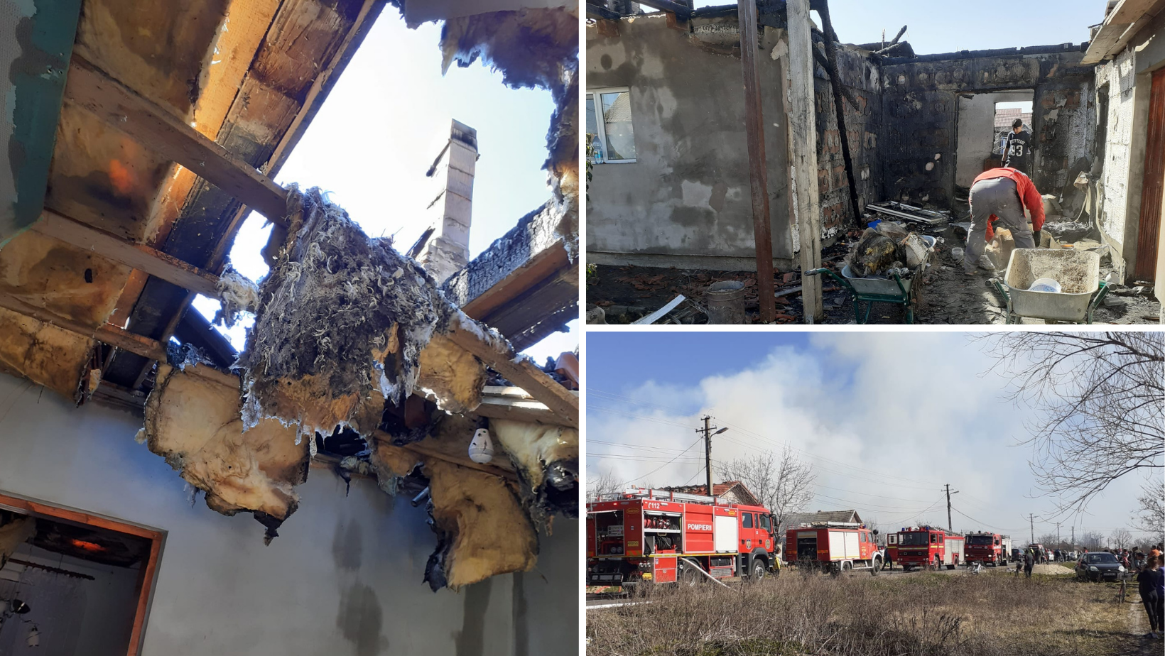 O familie cu 5 copii din Caporal Alexa a rămas fără nimic după ce un incendiu le-a distrus casa