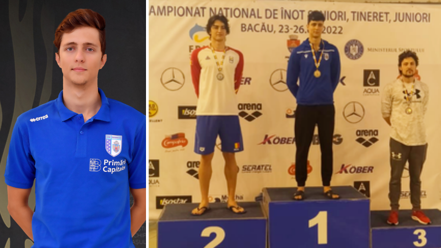 Înotătorul Andrei Anghel este campionul României și la 50 m spate