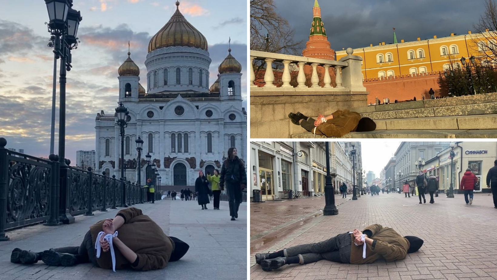 Protest la Moscova după masacrul de la Bucha