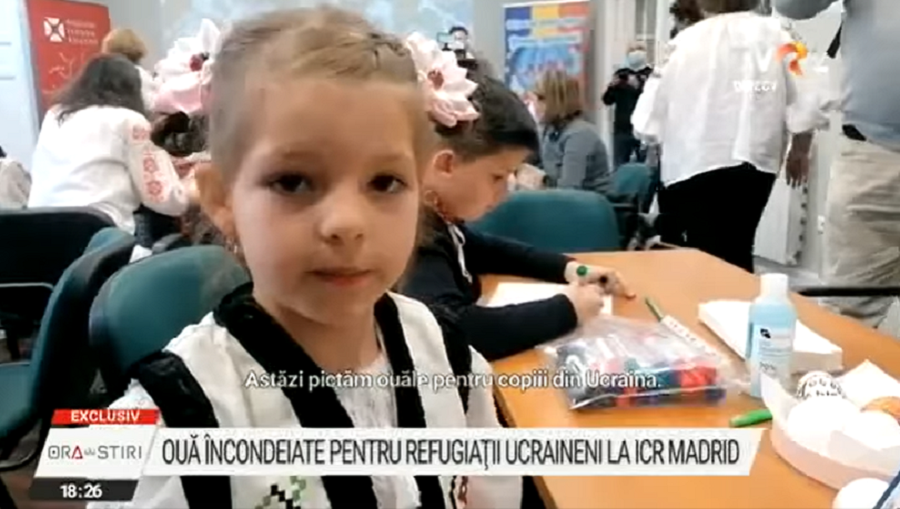 Gest emoționant al copiilor români din Spania. Au pictat ouă de Paște pentru colegii lor ucraineni