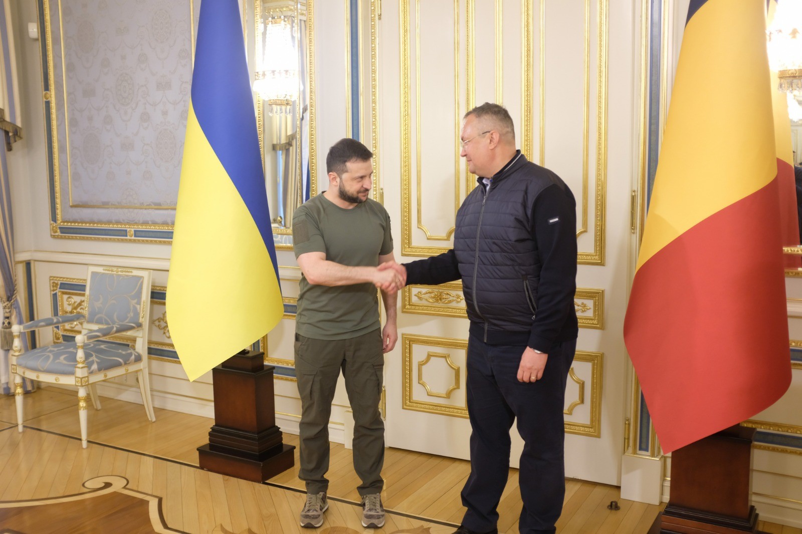 Nicolae Ciucă și Marcel Ciolacu, în vizită la Kiev