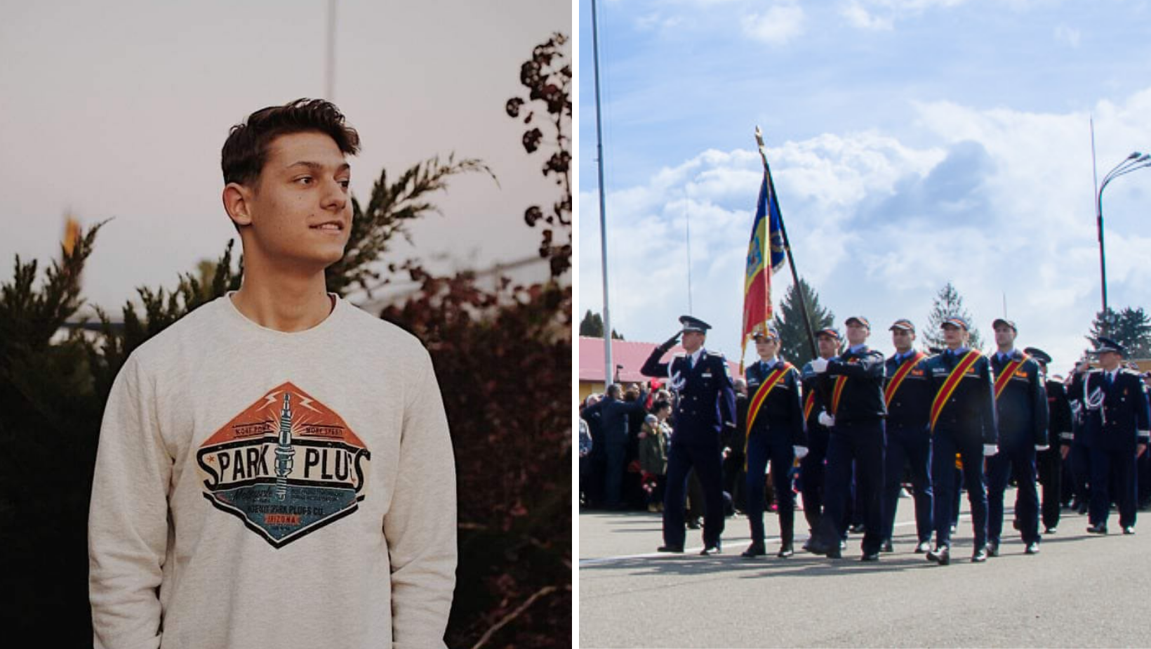El este Bogdan, a crescut la o casă de copii din Arad și tocmai a fost admis la Școala de Agenți de Poliție din Câmpina