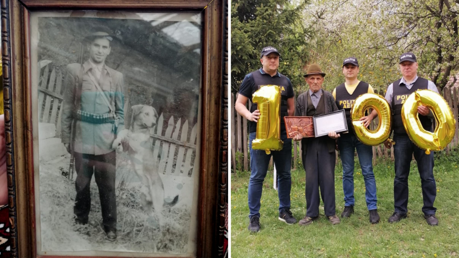 Veteran de război, vizitat la împlinirea vârstei de 100 de ani. Este cel mai vechi deținător de armă din Buzău