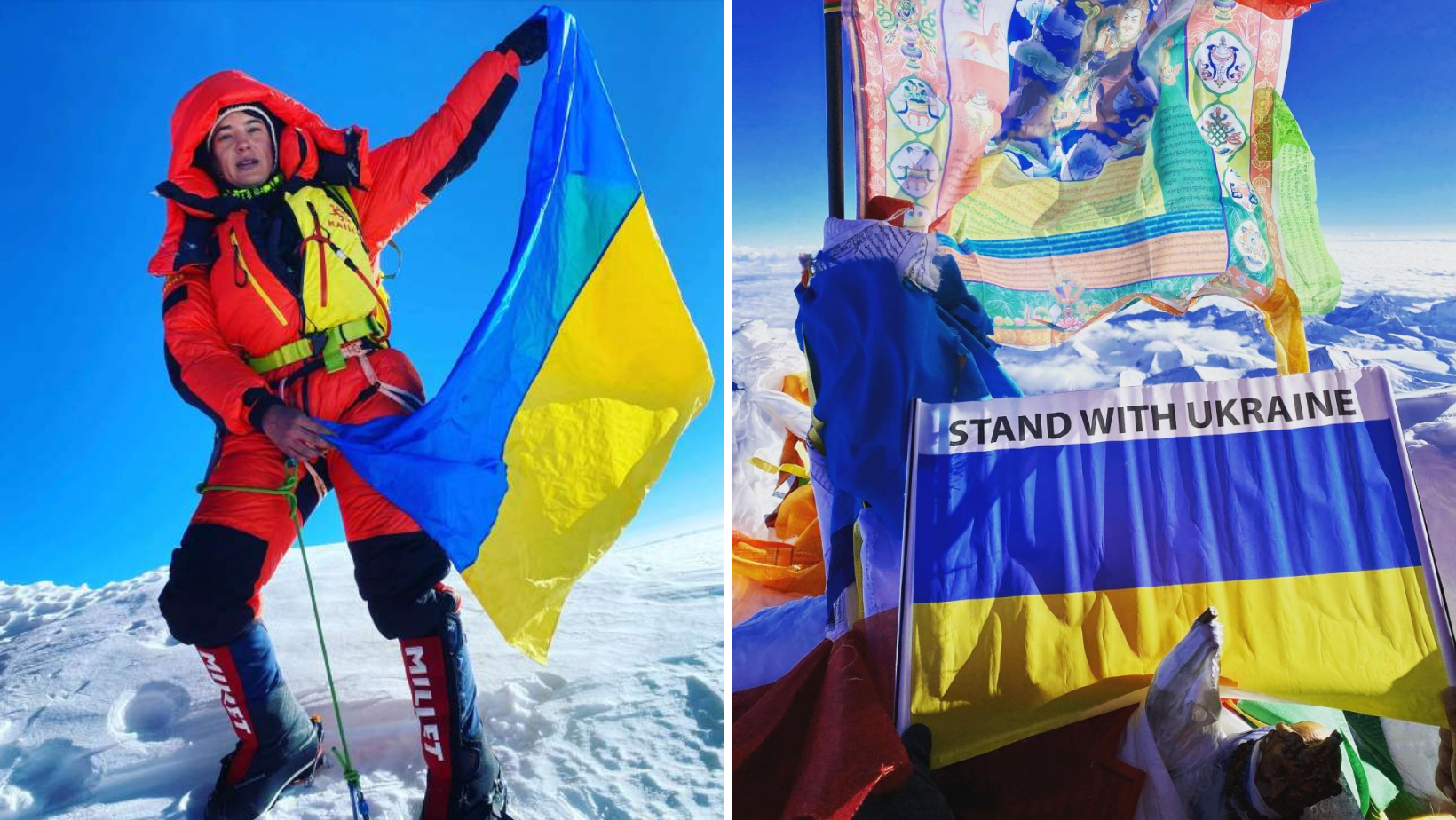 O femeie din Ucraina a urcat pe Everest pentru a demonstra ”invincibilitatea spiritului ucrainean”