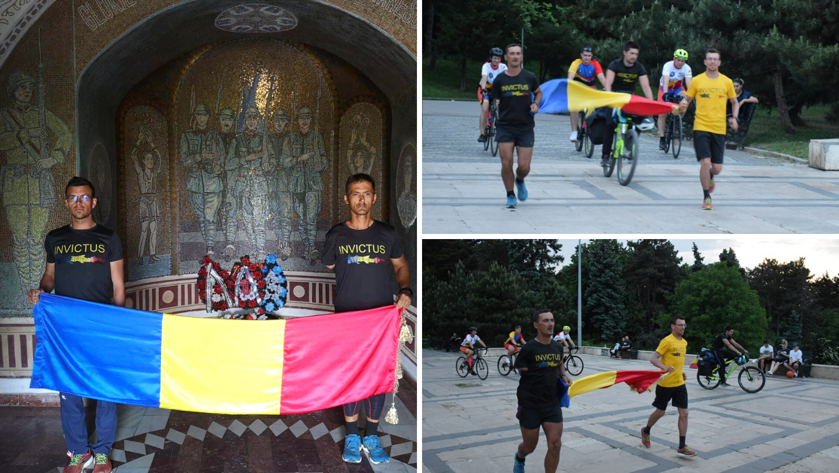 Trei temerari Invictus au îmbrățișat simbolic România, la 99 de ani de la ceremonia reînhumării Eroului Necunoscut