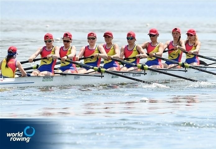 Imnul României a răsunat de trei ori la Campionatul European de Canotaj Under19 din Italia