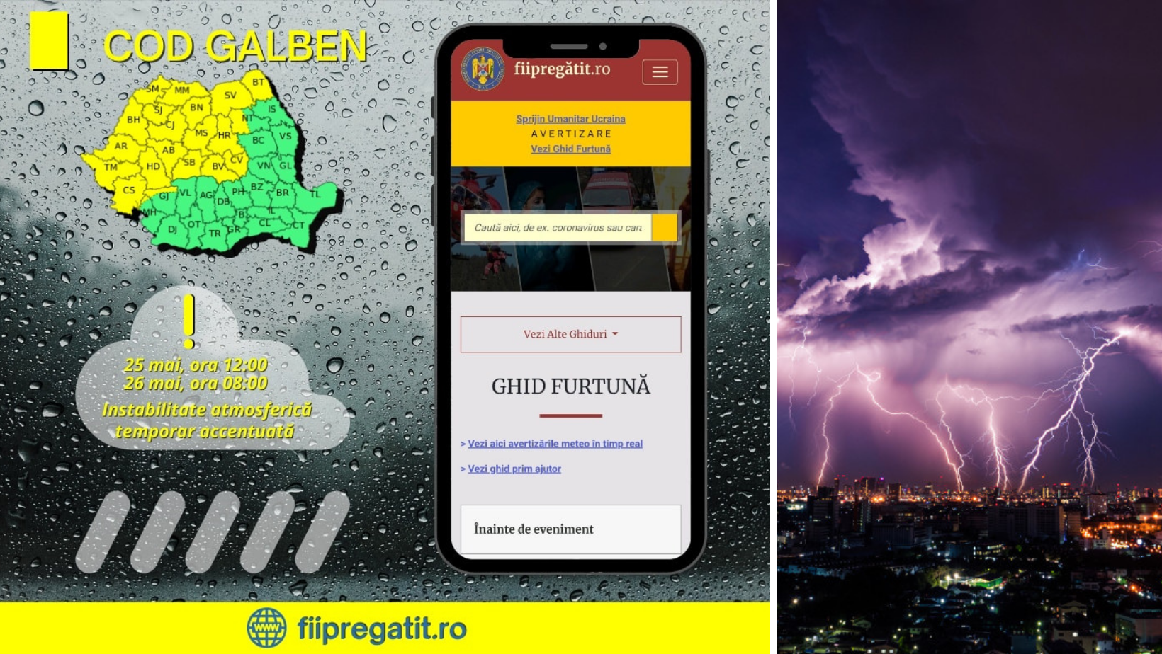 Fii pregătit pentru Fenomenele Meteo Extreme! Recomandările Inspectoratului General pentru Situații de Urgență