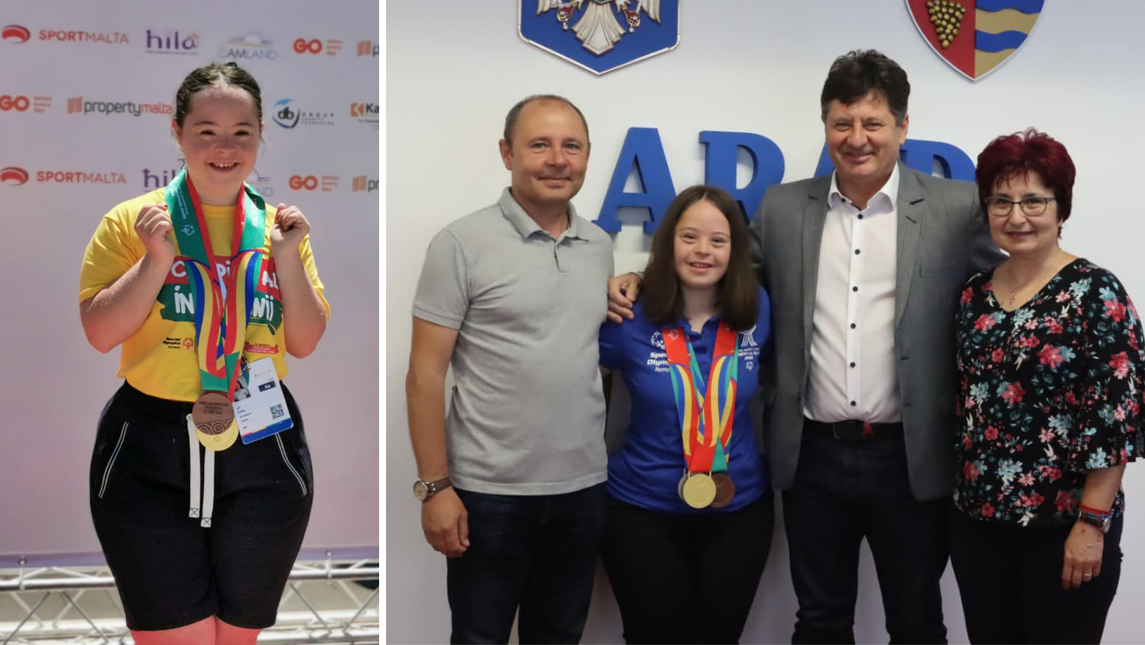 Mara Oprea a primit distincția ”Bene Merenti” din partea CJA. ”Mara și părinții ei sunt modele de perseverență, de forță interioară”