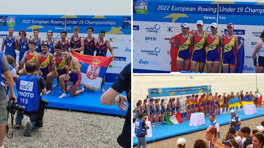 România, pe primul loc în clasamentul pe naţiuni  la Campionatele Europene de canotaj Under-19 din Italia