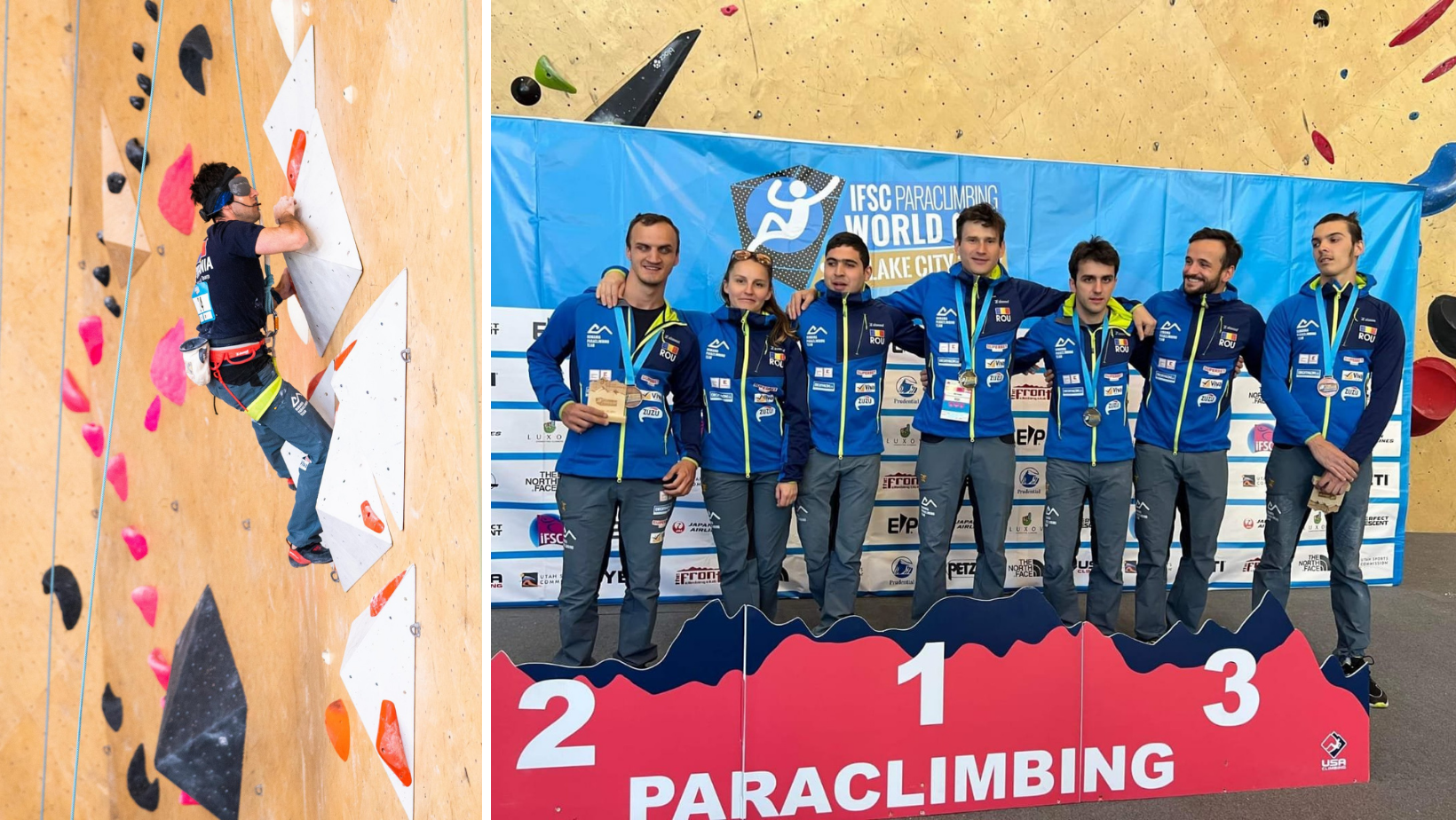 România a câștigat 1 medalie de aur, 1 de argint și 1 de bronz la Cupa Mondială de Paraclimbing, Salt Lake City, SUA