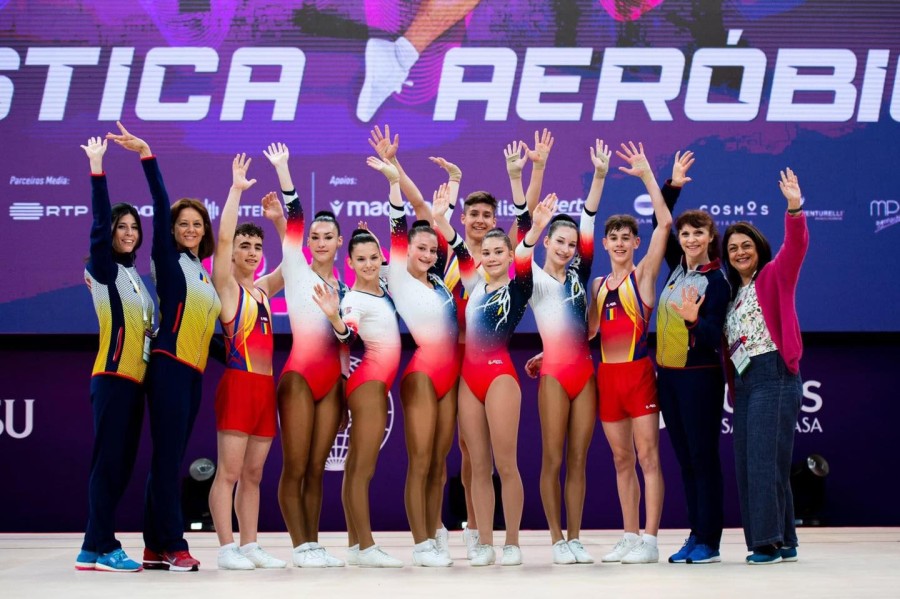 Emoție, speranță și încredere. Melissa Fărcuţa şi Alexandru Berbece, la startul Mondialului de aerobic din Portugalia
