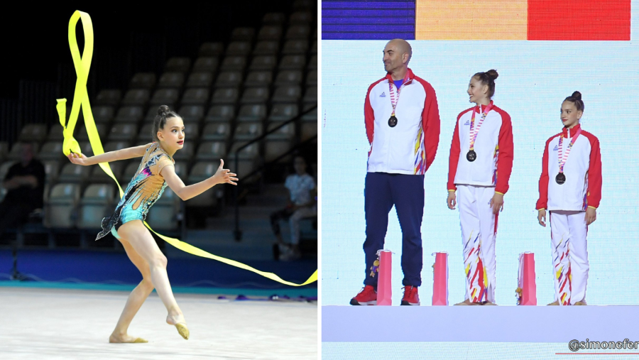 Echipa de junioare a României a câștigat medalia de argint la Campionatele Europene de Gimnastică Ritmică de la Tel Aviv