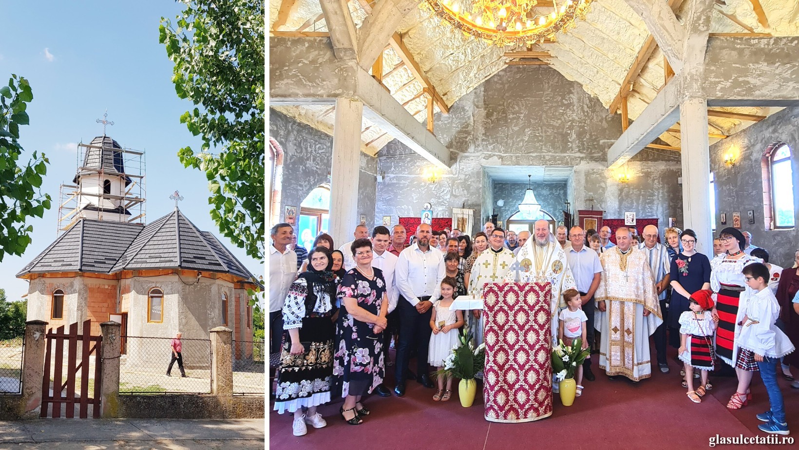 (FOTO) Prima biserică ortodoxă din Sânpaul, închinată Sfinților Români, și-a serbat astăzi pentru prima dată hramul