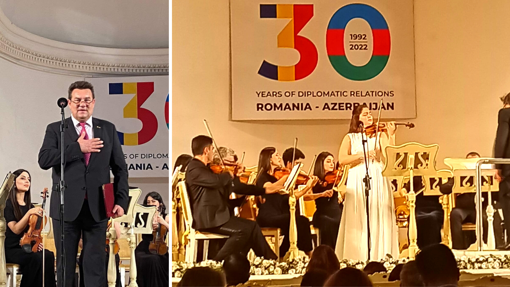 Balada lui Porumbescu și Horele lui Grigoraș Dinicu au ridicat în picioare sala Filarmonicii de Stat din Baku
