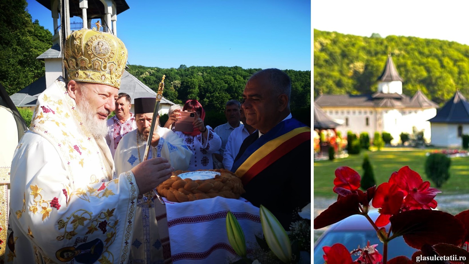 PS Emilian Crișanul, la hramul Mănăstirii „Sfinții Apostoli Petru și Pavel” Lipova din Arhiepiscopia Romanului şi Bacăului