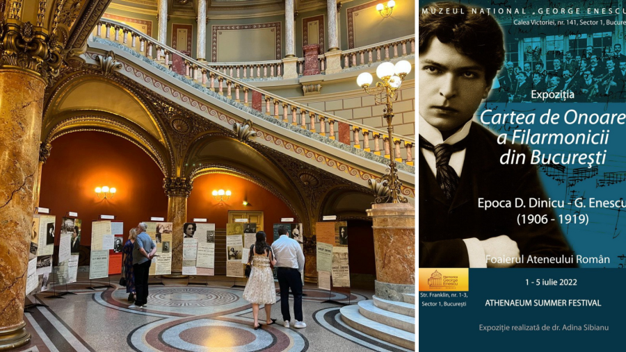 Muzeul Național „George Enescu” prezintă în foaierul Ateneului român expoziția „Cartea de onoare” a Orchestrei Ministerului Instrucțiunii Publice