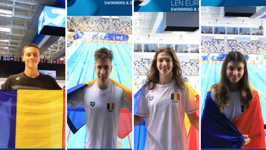 Echipa României la ștafetă combinată de 4x100 m liber s-a calificat în finala Campionatului European de înot pentru juniori