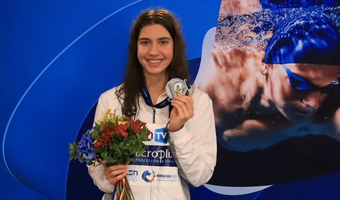 Bianca Costea a câștigat medalia de argint la 50 m liber! Este a patra medalie pentru delegația României la Campionatul European de Înot pentru Juniori