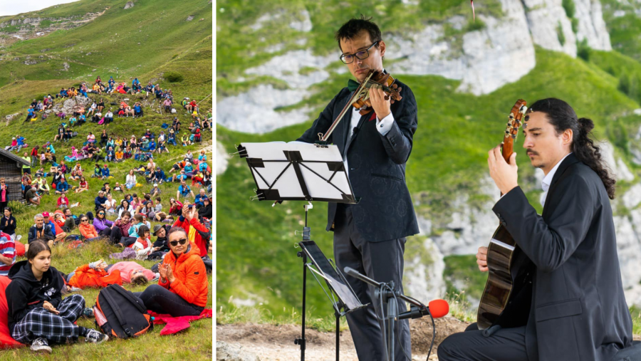 Muzica, între cer și pământ. Turneul Stradivarius s-a încheiat cu un concert la o altitudine de peste 2.000 m