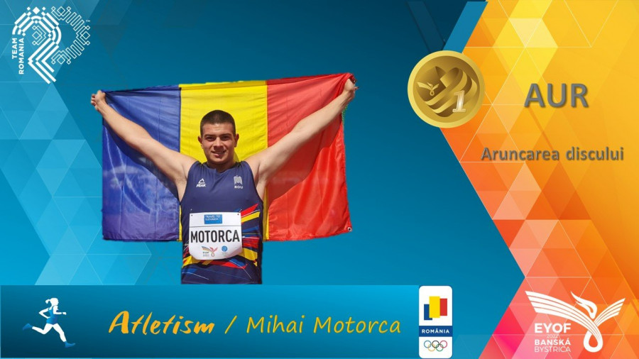Arădeanul Mihai Motorca a câștigat medalia de AUR la Festivalul Olimpic al Tineretului European din Slovacia!