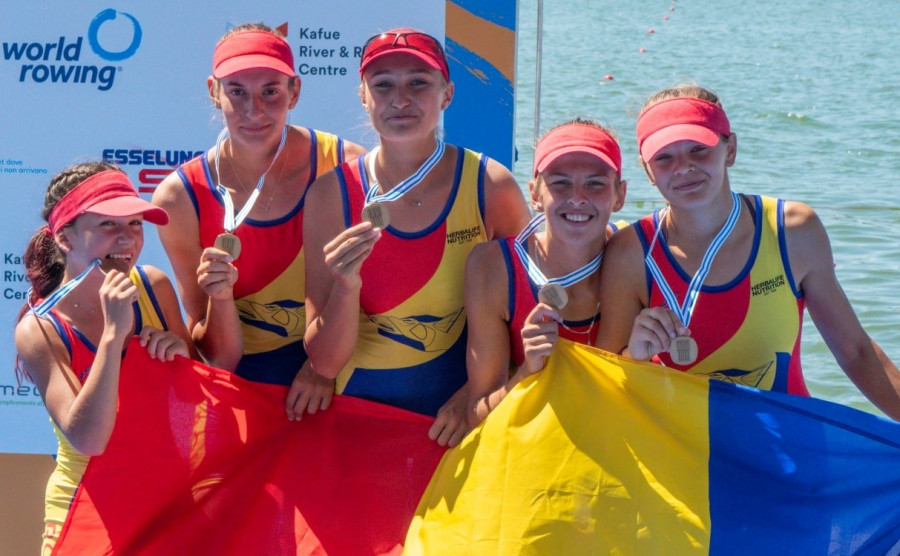 Șapte medalii au câștigat canotorii români la Campionatele Mondiale de Tineret și Juniori de la Varese