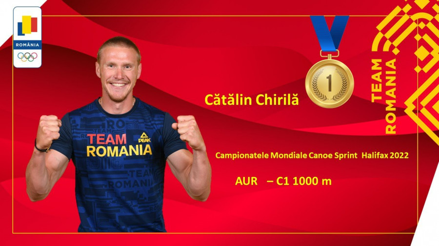 Cătălin Chirilă a adus medalia de Aur pentru România la canoe simplu 1000 m, după 36 de ani