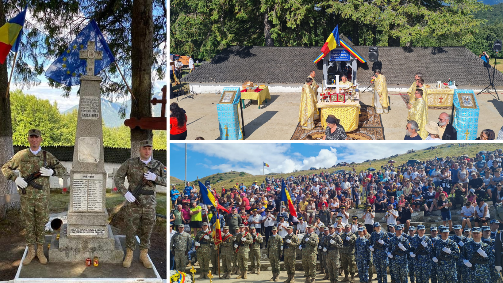 Eroii căzuți la Tabla Buții în Primul Război Mondial, comemorați în cimitirul militar din Cerașu